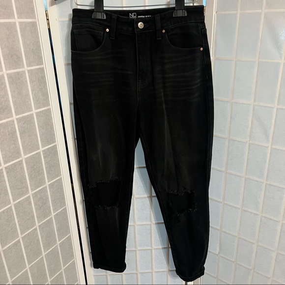 Black Distressed Jeans - Picture 2 of 4